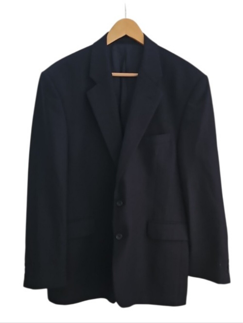 Alexandre London Woolmark Wool Blazer Men 44R Navy Blue Pinstripe Business Suit